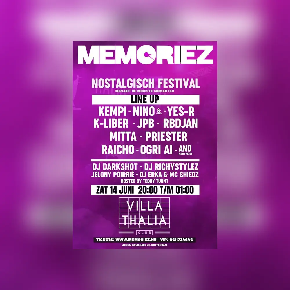 MEMORIEZ NINO PRESENTS: NOSTALGISCH FESTIVAL